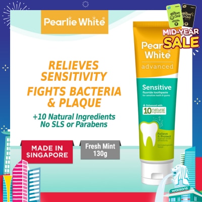 PEARLIE WHITE® Advanced Sensitive Fluoride Toothpaste 130g