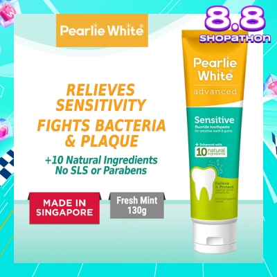 PEARLIE WHITE® Advanced Sensitive Fluoride Toothpaste 130g