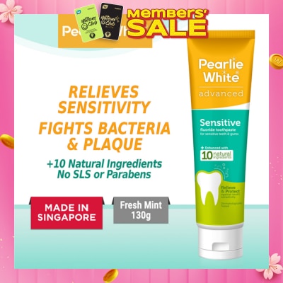 PEARLIE WHITE® Advanced Sensitive Fluoride Toothpaste 130g