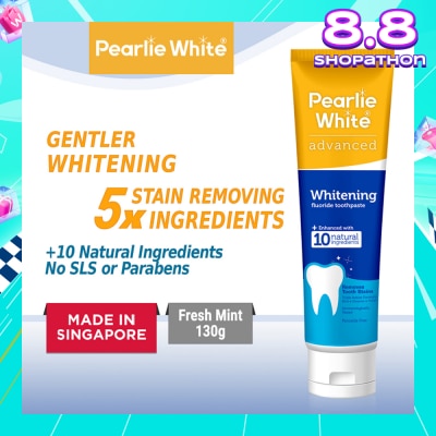 PEARLIE WHITE® Advanced Whitening Fluoride Toothpaste 130g