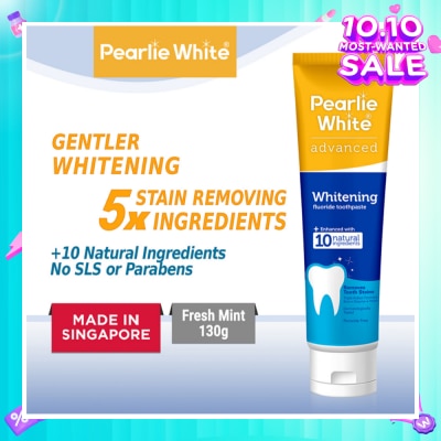 PEARLIE WHITE® Advanced Whitening Fluoride Toothpaste 130g