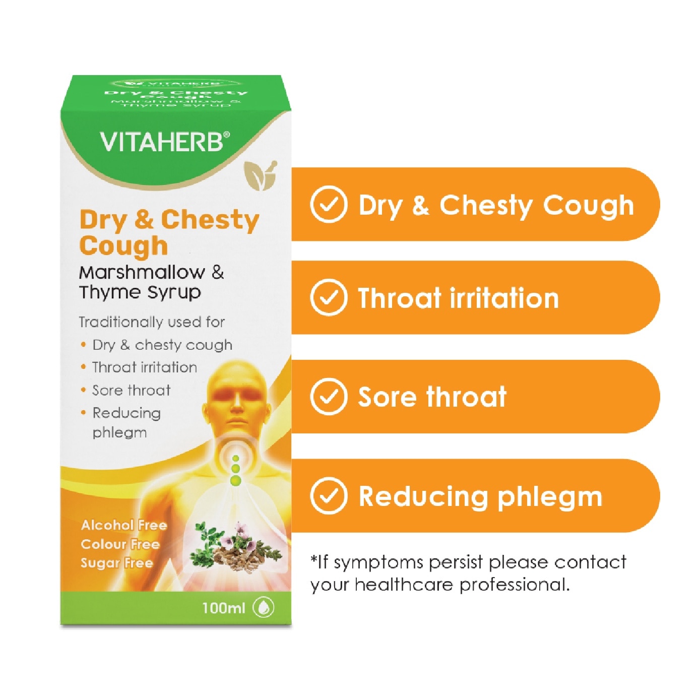 Dry & Chesty Marshmallow and Thyme Cough Syrup 100ml image
