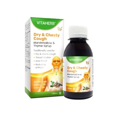 VITAHERB Dry & Chesty Marshmallow and Thyme Cough Syrup 100ml image