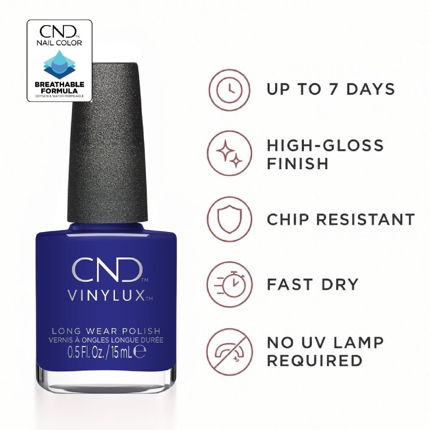 Vinylux Blue Eyeshadow Long Wear Nail Polish 15ml image