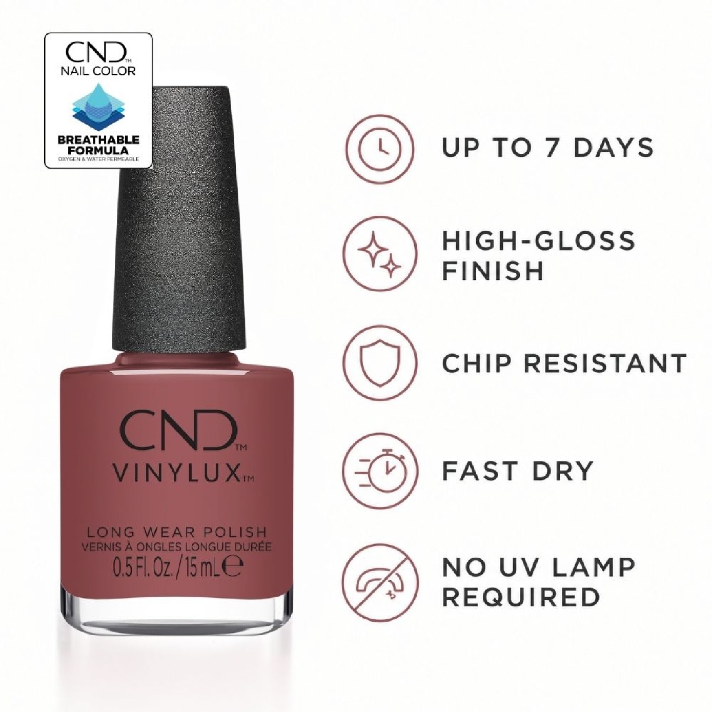 Vinylux Rose Mance Long Wear Nail Polish 15ml image