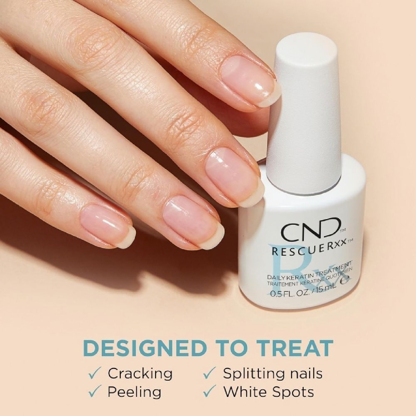 RescueRxx Daily Keratin Treatment Long Wear Nail Polish 15ml image