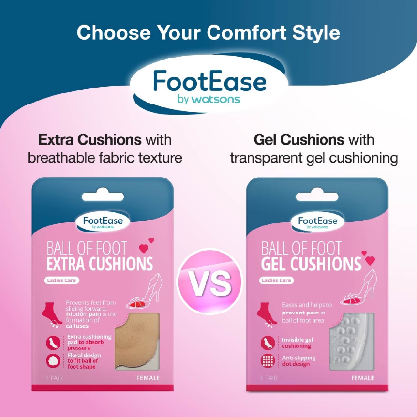 Ball Of Foot Extra Cushions (Ladies Care) 1s