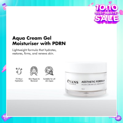 EVANS Aesthetic Formula Aqua Cream Gel Moisturiser 50ml