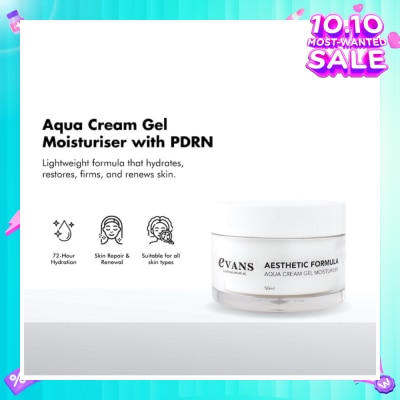 EVANS Aesthetic Formula Aqua Cream Gel Moisturiser 50ml