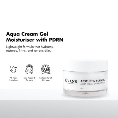 EVANS Aesthetic Formula Aqua Cream Gel Moisturiser 50ml