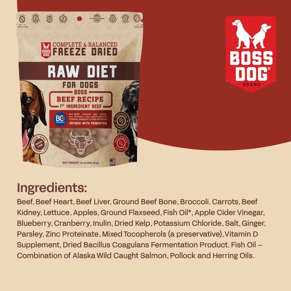 Freeze Dried Beef Recipe Raw Diet 120z