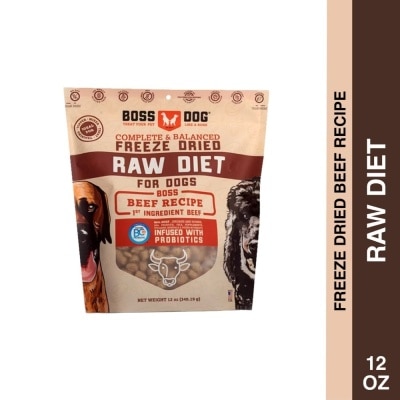 BOSS DOG Freeze Dried Beef Recipe Raw Diet 120z