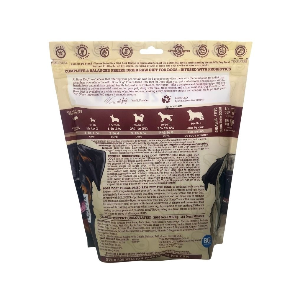 Freeze Dried Pork Recipe Raw Diet 120z