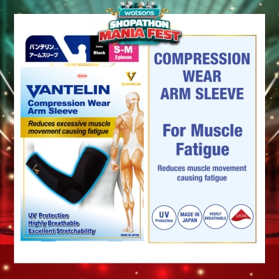 VANTELIN - Compression Wear Arm Sleeve Black S-M 2s