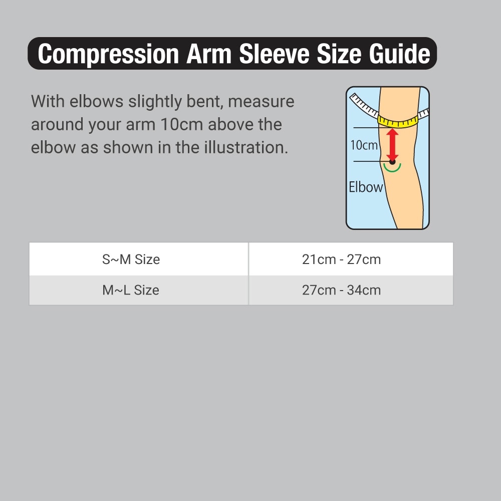 Compression Wear Arm Sleeve Gray S-M 2s