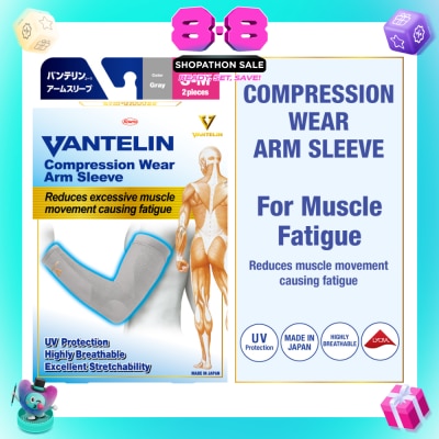 VANTELIN - Compression Wear Arm Sleeve Gray S-M 2s