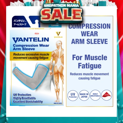 VANTELIN - Compression Wear Arm Sleeve Gray M-L 2s