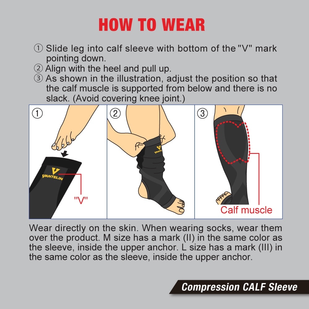 Compression Wear Calf Sleeve Black M 2s