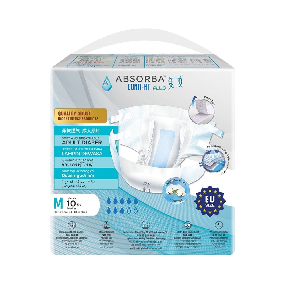Contifit PLUS Adult Diapers (M) 10s