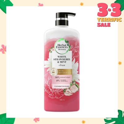 HERBAL ESSENCES Bio:Renew White Strawberry & Mint Real Botanical Hair Conditioner 600ml