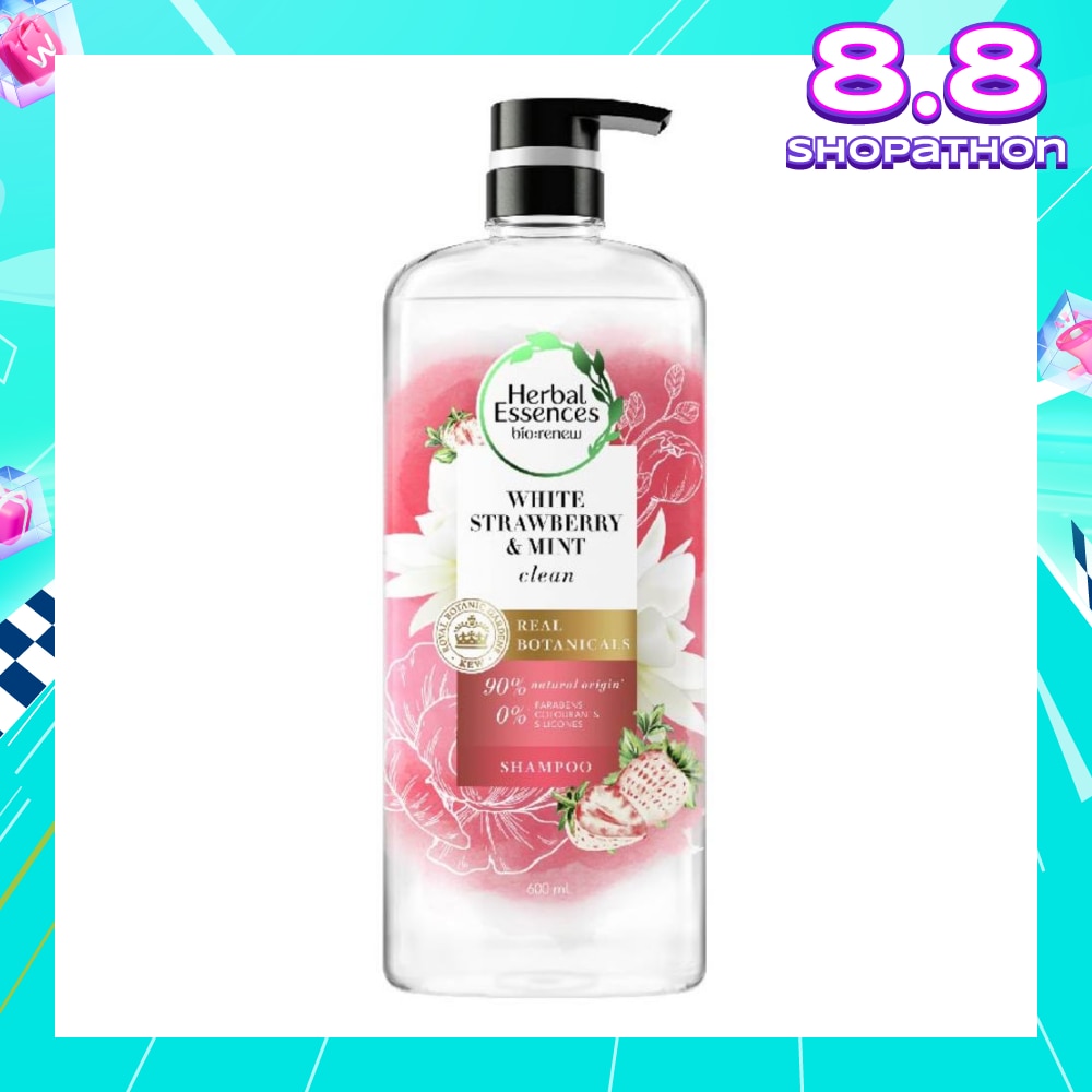 Bio:Renew White Strawberry & Mint Real Botanical Hair Shampoo 600ml