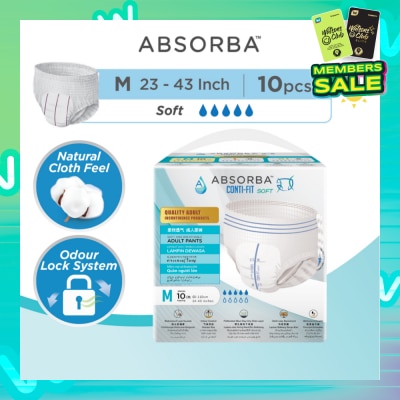 ABSORBA Contifit SOFT Adult PANTS (M) 10s