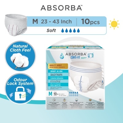 ABSORBA Contifit SOFT Adult PANTS (M) 10s