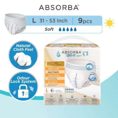 ABSORBA Contifit SOFT Adult PANTS (L) 9s