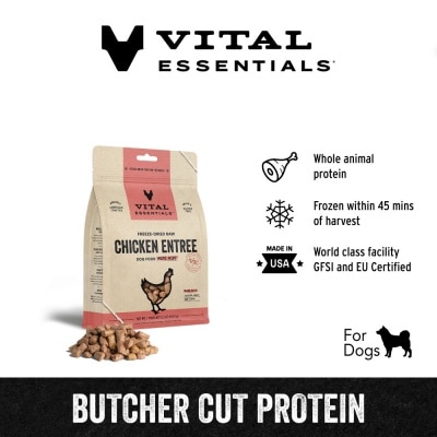 VITAL ESSENTIALS Freeze-Dried Raw Chicken Entree Dog Food Mini Nibs 5.5oz