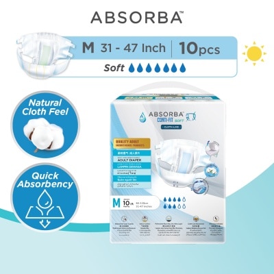 ABSORBA ContiFit Soft Adult Diapers (L) 9s
