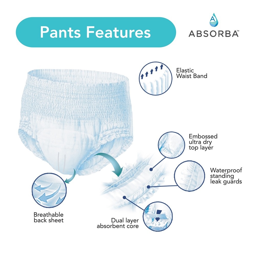 Super Plus Pull Up Pants - L, 9 +1s