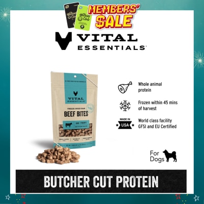 VITAL ESSENTIALS - Freeze-Dried Beef Bites Dog Treats 2.5oz