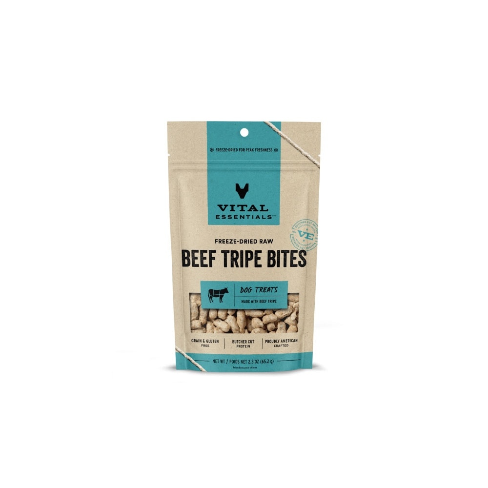 Freeze-Dried Beef Tripe Bites Dog Treats 2.3oz