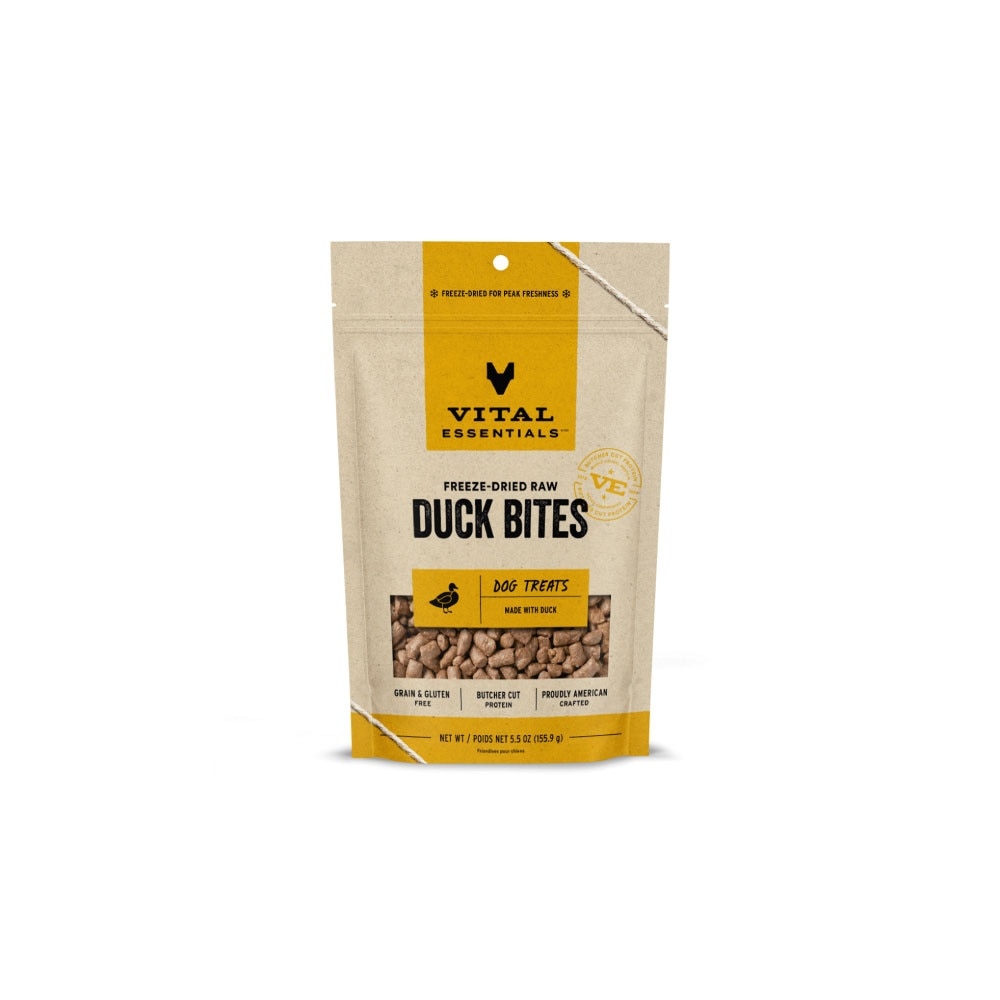Freeze-Dried Duck Bites Dog Treats 5.5oz