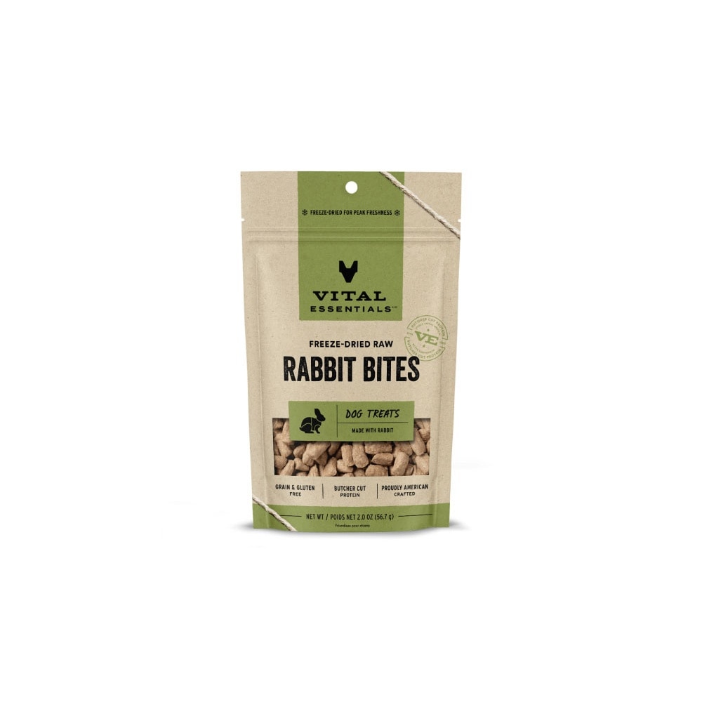 Freeze-Dried Rabbit Bites Dog Treats 2oz