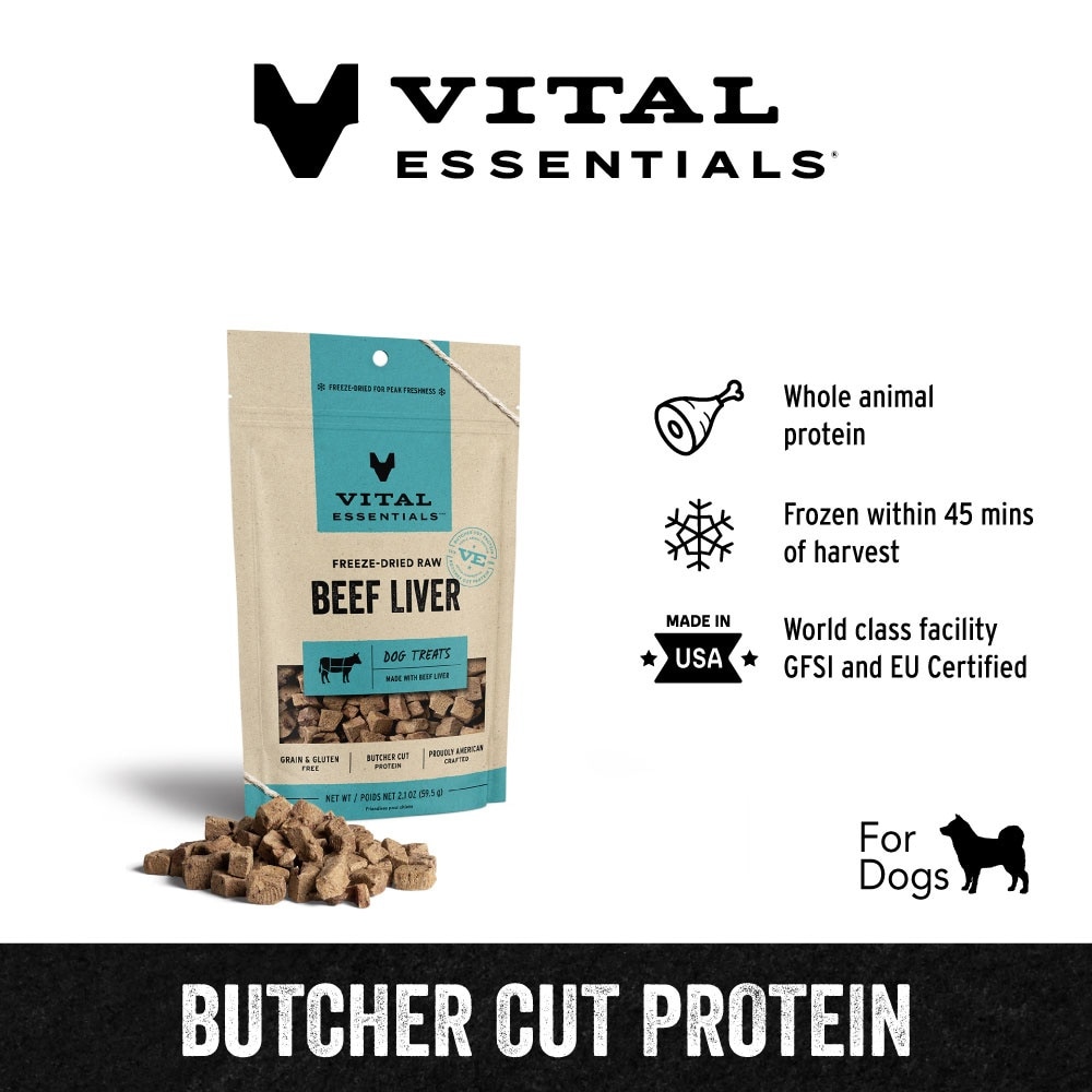 Freeze-Dried Beef Liver Dog Treats 2.1oz