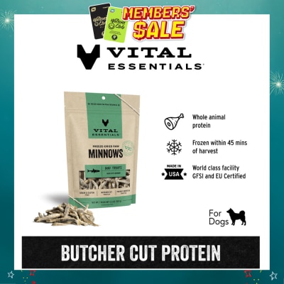 VITAL ESSENTIALS - Freeze-Dried Minnows Dog Treats 2.5oz