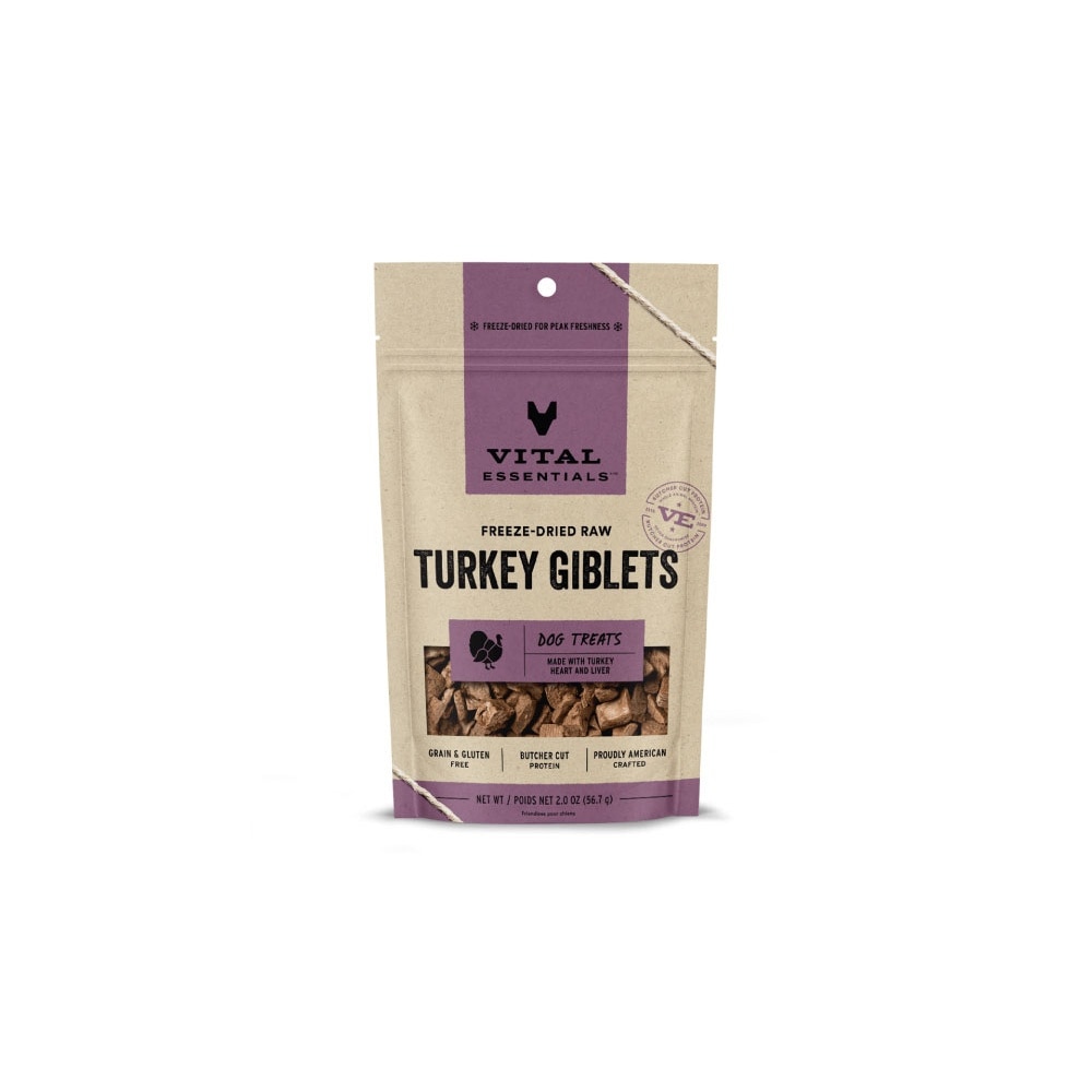 Freeze-Dried Turkey Giblets Dog Treats 2oz