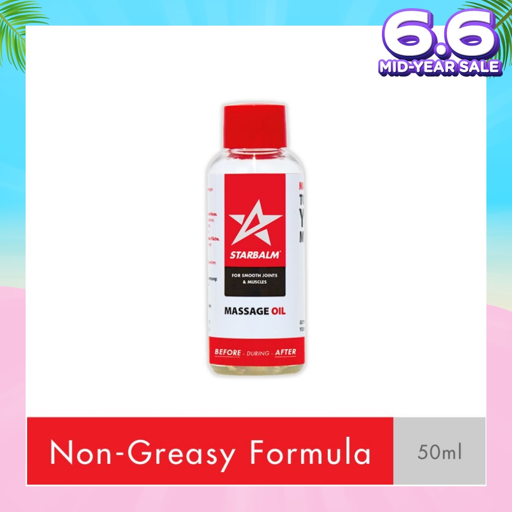 Massage Oil (Quick Absoprtion Rate + Reduce Muscle Tension + Non Greasy) 50ml