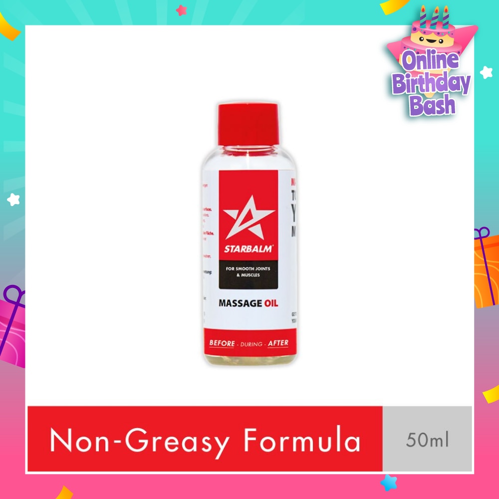 Massage Oil (Quick Absoprtion Rate + Reduce Muscle Tension + Non Greasy) 50ml