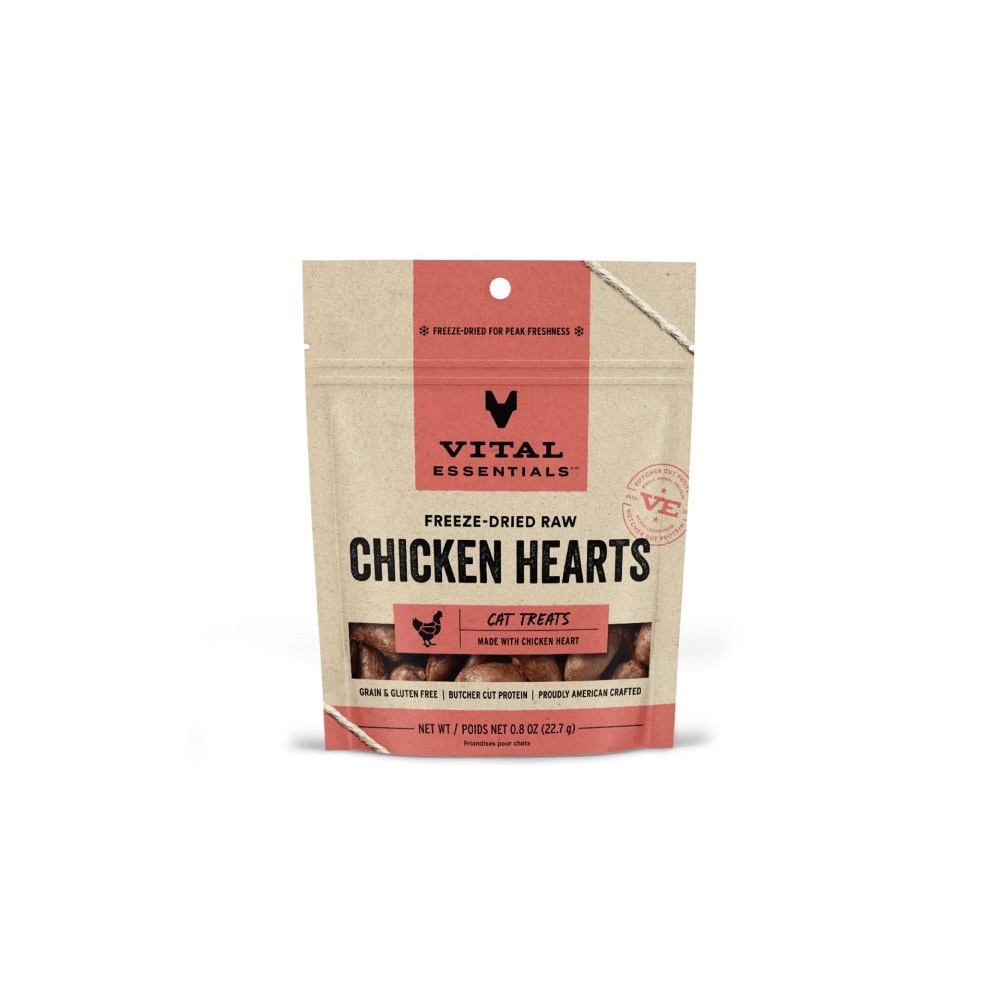Freeze-Dried Chicken Hearts Cat Treats 0.8oz x 2s