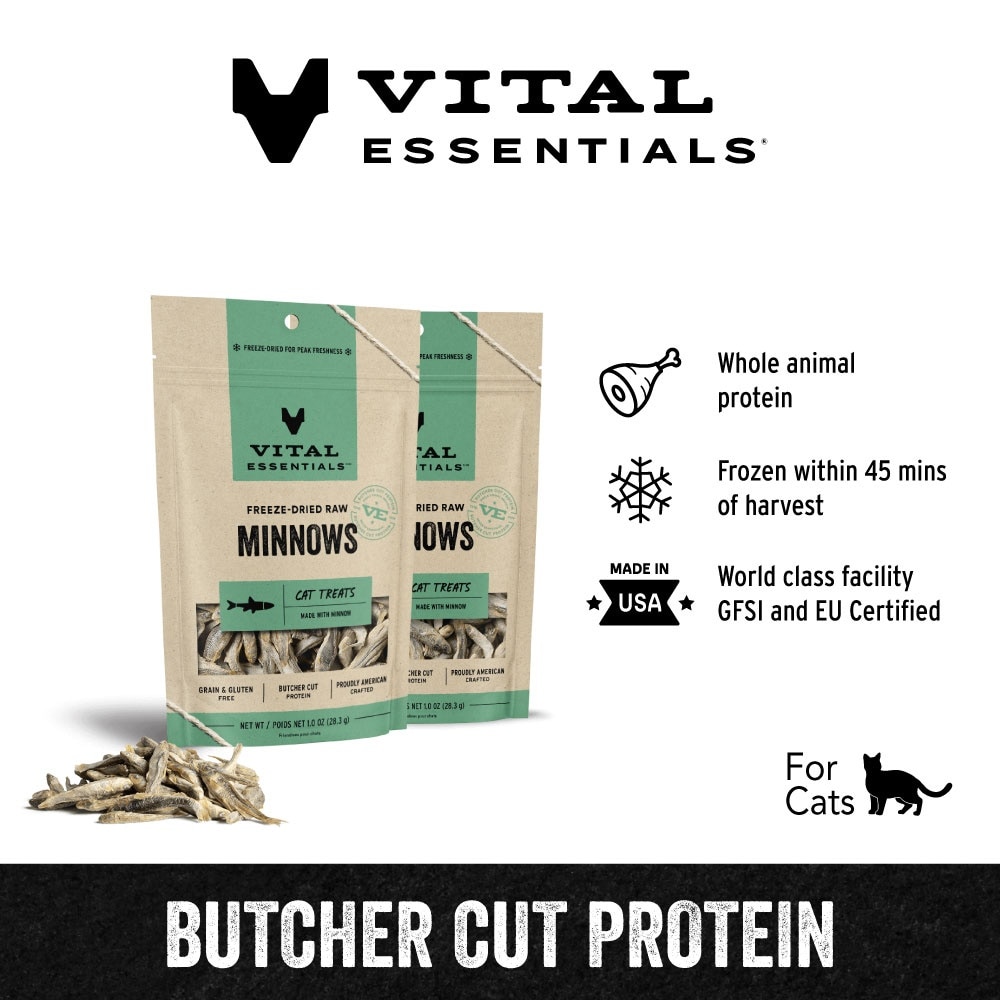 Freeze-Dried Minnows Cat Treats 1oz x 2s