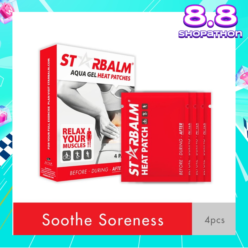 Aqua Gel Heat Patch (Soothe Muscles Soreness + Reduce Muscle Tension) 4s