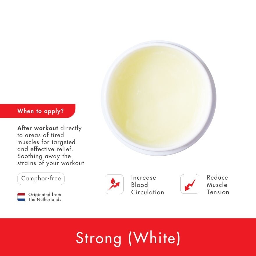 Sports Balm Strong White (Increase Blood Circulation + Reduce Muscle Tension) 10g