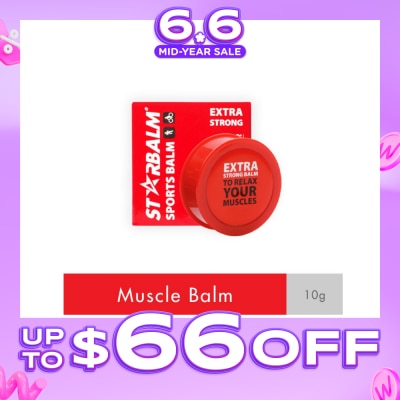 STARBALM - Sports Balm Extra Strong Red (Increase Blood Circulation + Reduce Muscle Tension) 10g (Expiry: Feb`2027)
