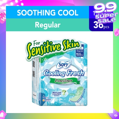 SOFY Cooling Fresh Cucumber Panty Liner 155mm 36s