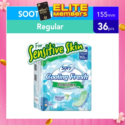 SOFY Cooling Fresh Cucumber Panty Liner 155mm 36s