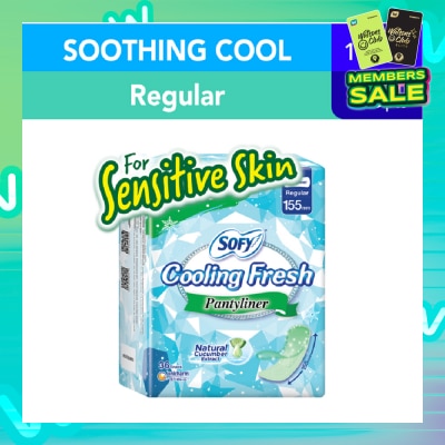 SOFY Cooling Fresh Cucumber Panty Liner 155mm 36s
