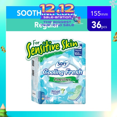 SOFY Cooling Fresh Cucumber Panty Liner 155mm 36s