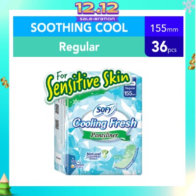 SOFY Cooling Fresh Cucumber Panty Liner 155mm 36s
